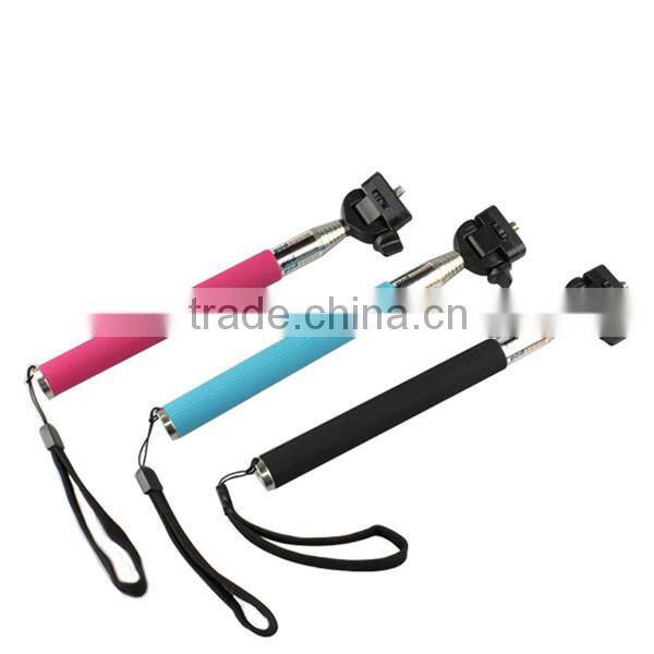 2016 Novelty Design Self Handheld Stick Monopod,Wired Audio Cable Take Pole