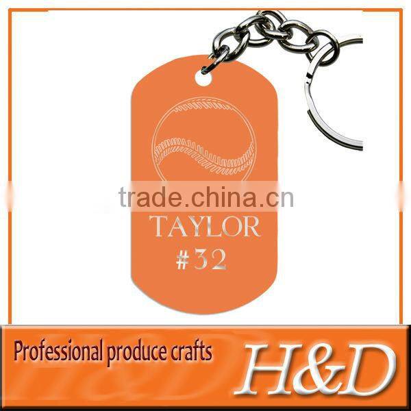 Orange Metal donkey key chain with ring