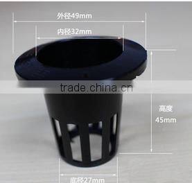 Plant basket for hydroponic system, hydroponic fitting, pots