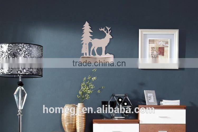 fashion fireproof shelf rack, good quality carved deer style plastic wall shelf