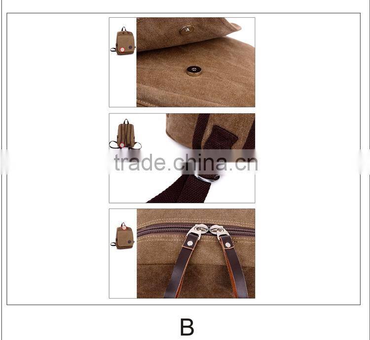 heavy duty waterproof backpack customized fashionable canvas bag