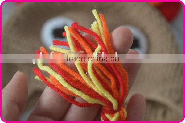 Handmade milk cotton baby crochet turkey hat