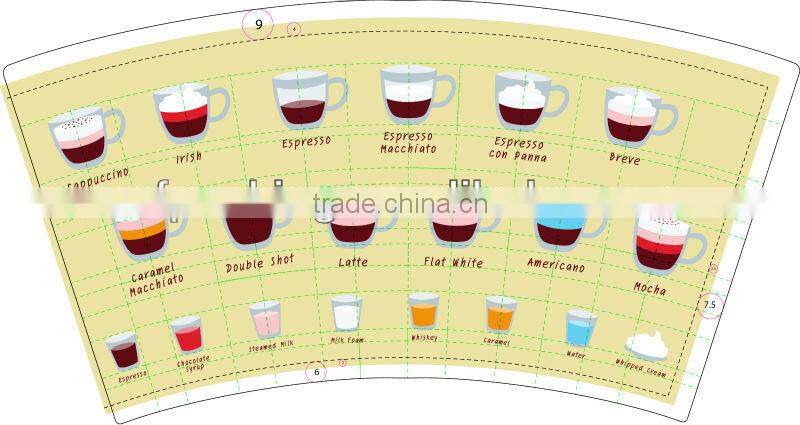 cutted pe coated paper cup fan /blank