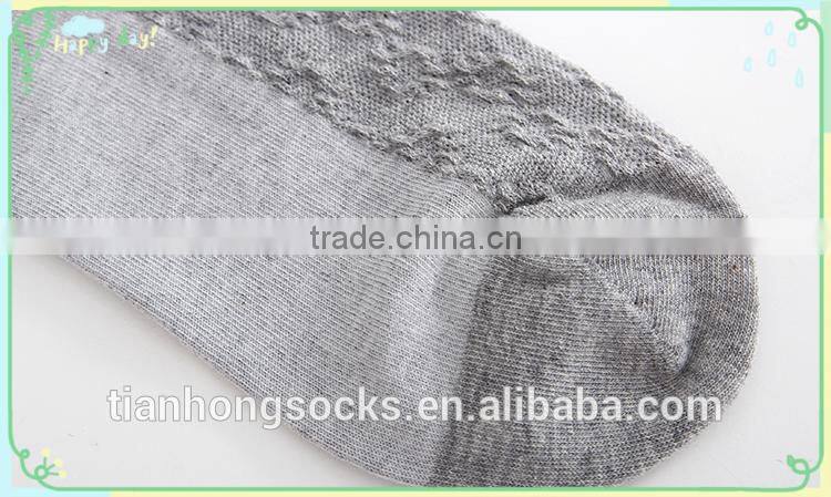 South Korea hot selling spring short tube sweet pure color mesh cotton socks for girls