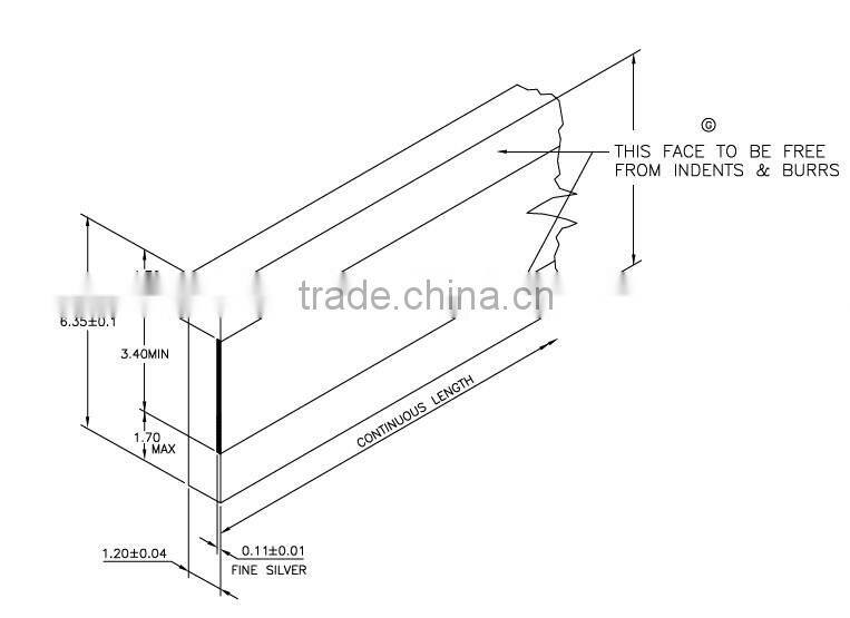 contact stamping materials silver inlay brass strip