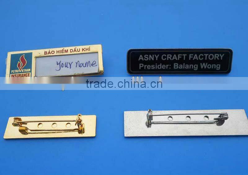 custom metal name plate with magnet