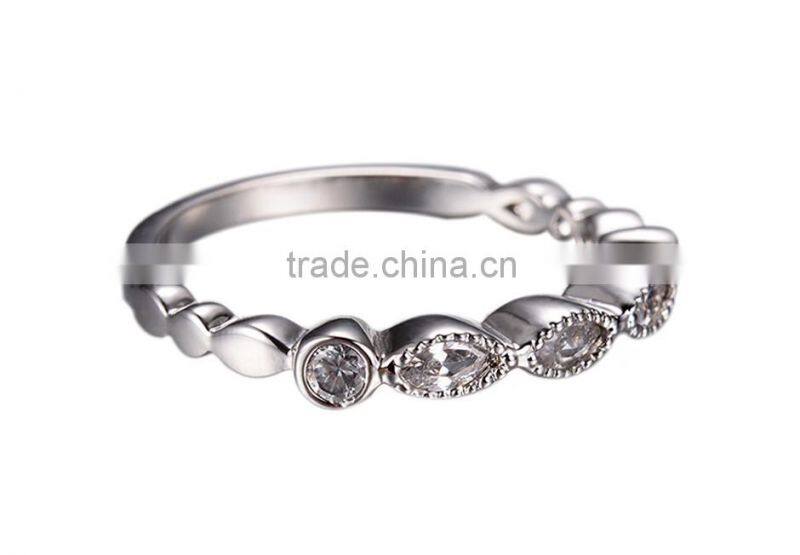 Treasure Factory Simple fashion jewelry couple rings horse eye diamond ring copper ring