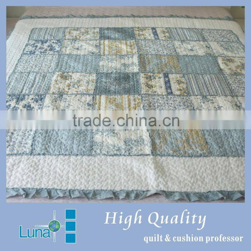3d cotton christmas patchwork bedspread set with elastic
