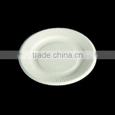 8" paper pulp/bagasse plate disposable biodegradable plates