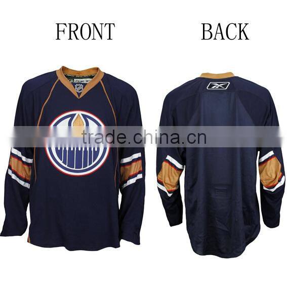 100% polyester OEM custom sublimation chicago blackhawks hockey jersey