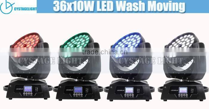 Quad RGBW 4 IN 1 36x10w Wash LED Moving Head Zoom