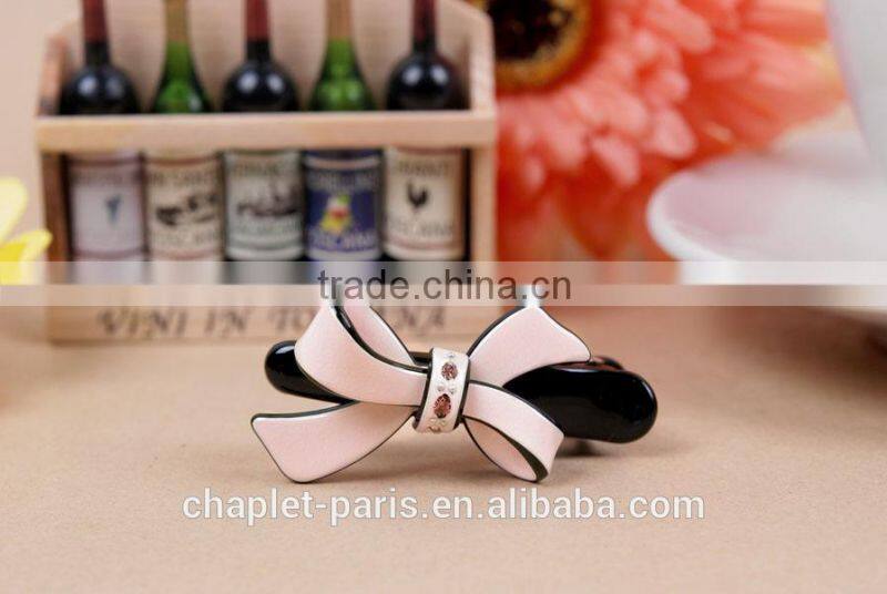 Rhinestone bow french pin fashion hair jewellery