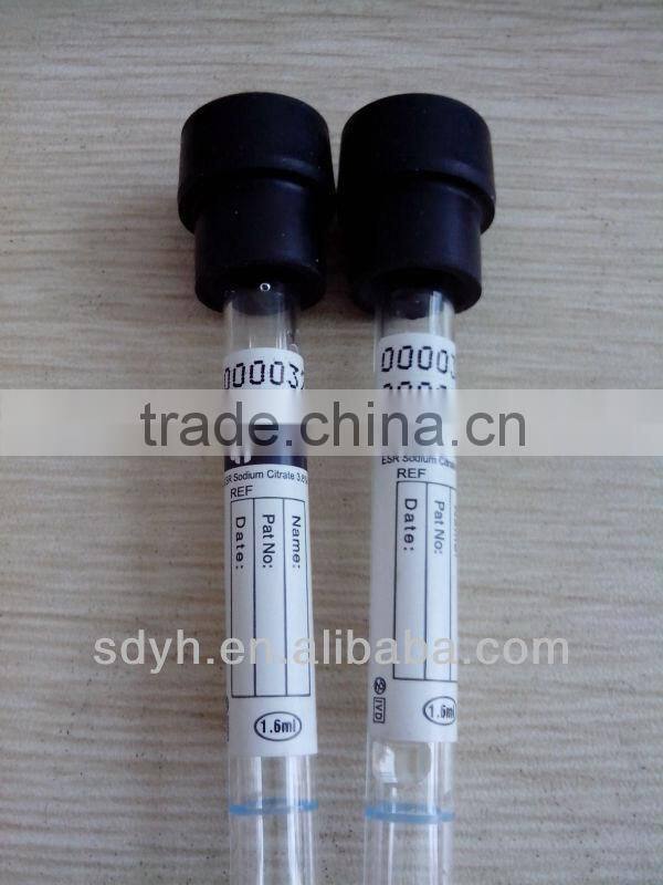 vacutainer blood collection 3.8% sodium citrate tube