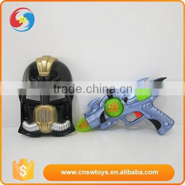 Plastic safe mini spark gun toys children b/o projective gun with light and music