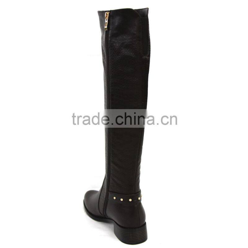 Shoe factory sell fashion women half wellington boots wholesale