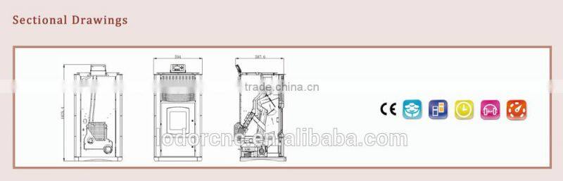 1175.4*594*587.6 mm 8kw industrial pellet stove china