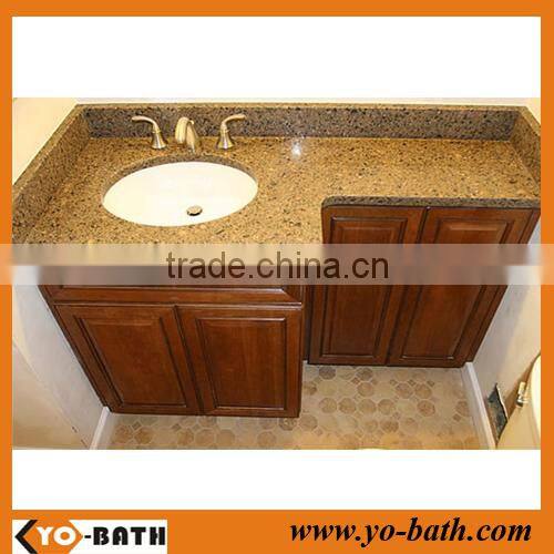 hotel bathroom vanity cabinet with granite countertop