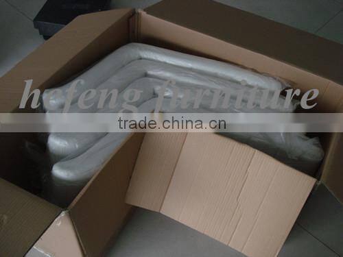 Italy glass leather dining table set