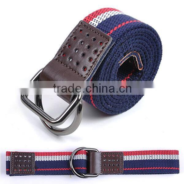 Deduction D Quality Woven Men And Women Cowboy Wild Striped Canvas Belt