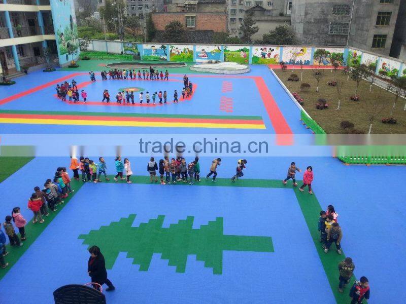 double layers interlocking plastic sport court flooring