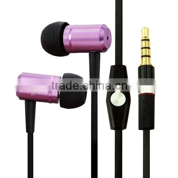 Flat cable Earbuds With Mic