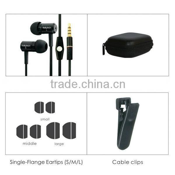 Flat cable Earbuds With Mic