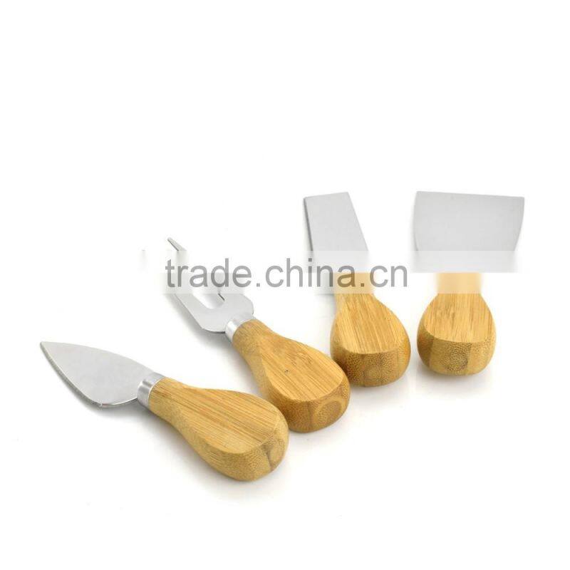 Cheese Steel Knives Set With Bamboo Handle