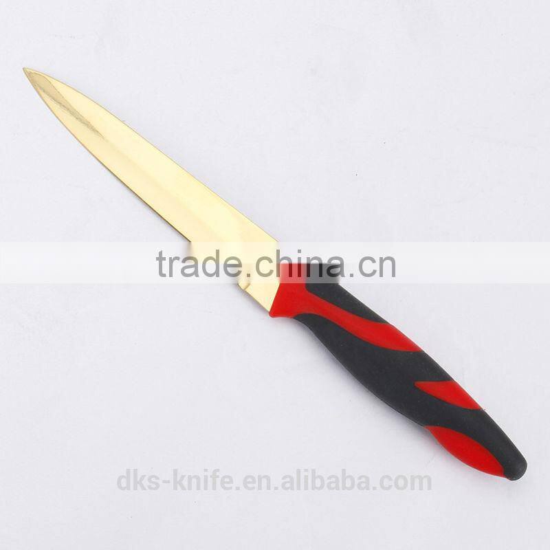 KP1301TG Titanium Coating Stainless steel 6pcs Aryklic Block colored kitchen knife