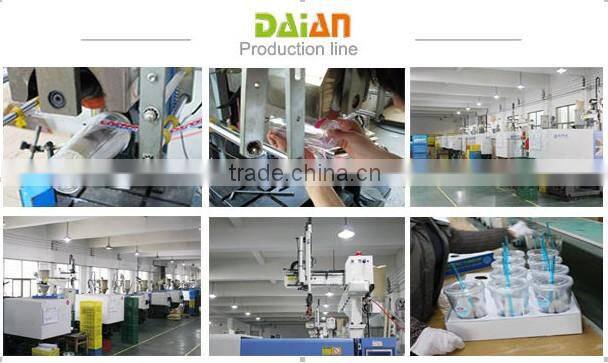 custom made yellow plastic water cup with lid