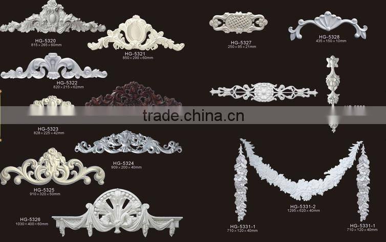 HG9054 2.4m high-quality low-price PU plain cornices mouldings