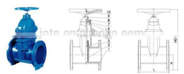 Non Rising Stem Resilient Seat 2" inch gate valve manufacturer