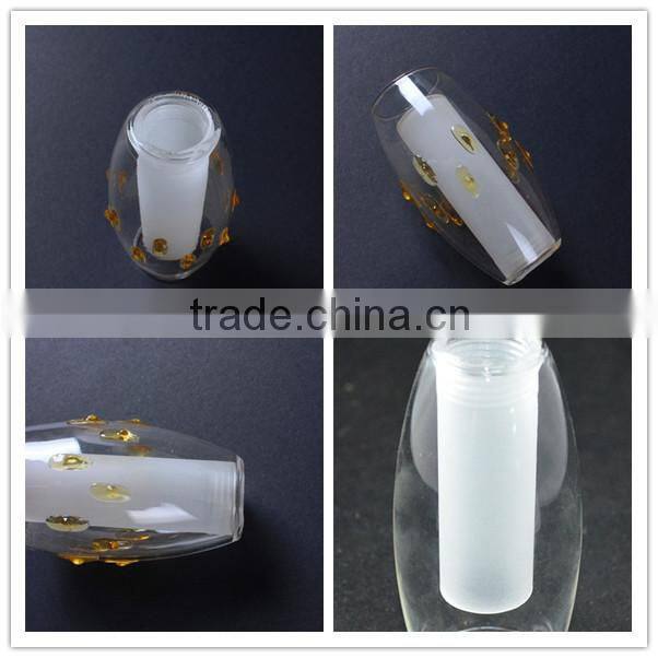 hot sale!china supplier double wall amber glass lamp shade G9 screw chandelier clear cheap glass lamp cover