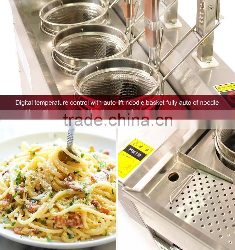 Top Performance Stainless Steel Auto Lift Up Electric Noodle Cooker with 3 Baskets with CE