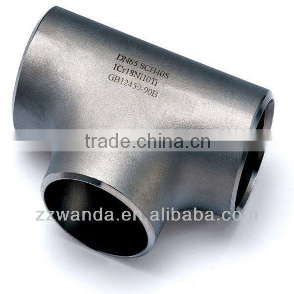 China High pressure seamless equal barred tee