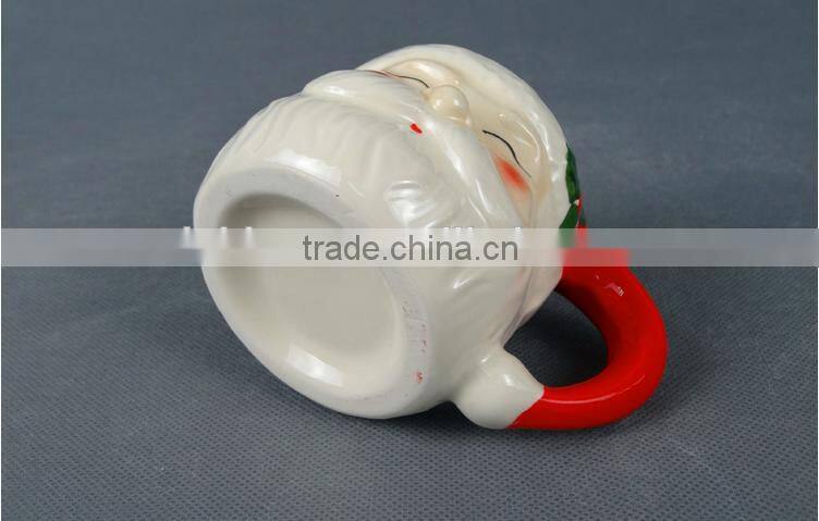 reative hot-selling cartoon red and white ice cream ceramic mug with handle