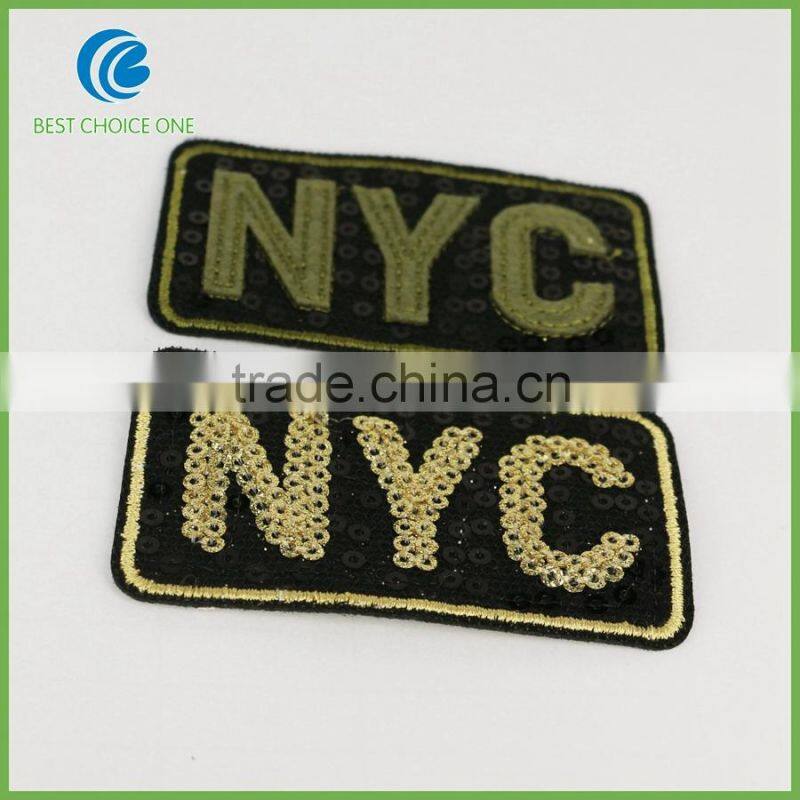 2016 Newest Fashion Garment Embroidery Sequin Emblem For Clothing