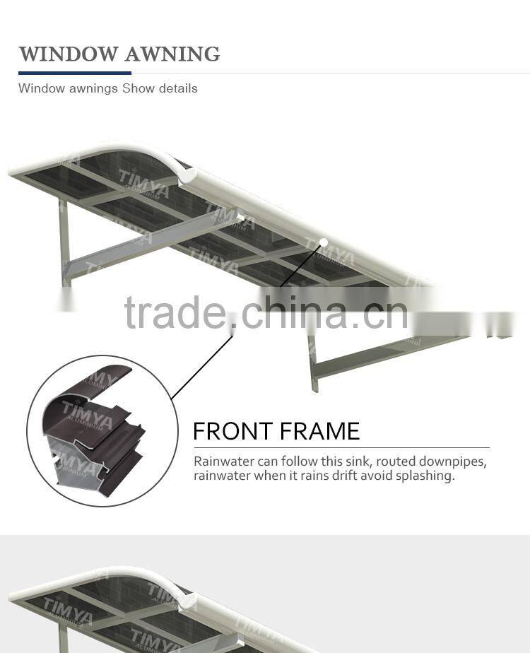 High grade aluminium awning, rain protect canopy /balcony sun shades