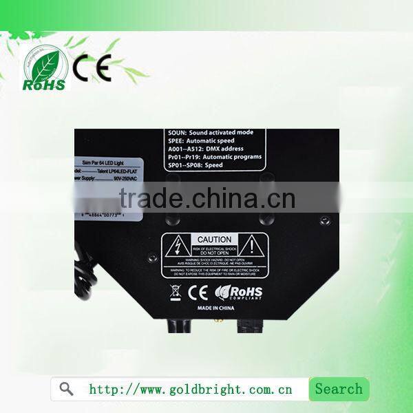 led IR remote control slim par can color wash stage light