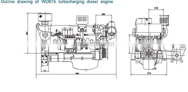 WEICHAI boat motor mariner with best price