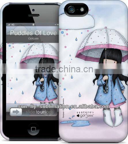 3D Film Sublimation customized cell phone cover case for Iphone 4/4s/5/5s/5c