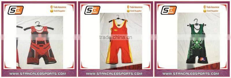 Stan Caleb professional custom sublimated freestyle wrestling singlets