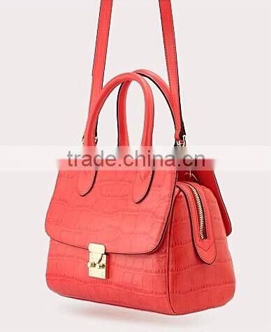 2016 Newest red ladys pu bag women handbag in china