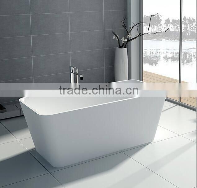 Custom size acrylic solid surface bathtub / stone resin bath tubs,Artificial Stone freestanding Bathtub
