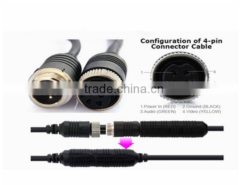 waterproof wire cable car camera extension aviation connector cable