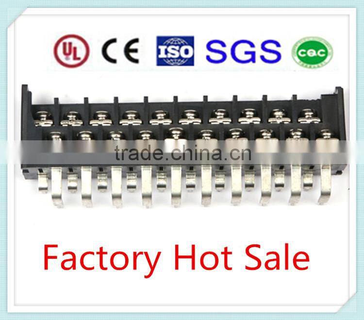 High and Low Double Row Barrier Terminal Block 20 pin Connector 2KDS 300V 10A 7.62mm Pitch
