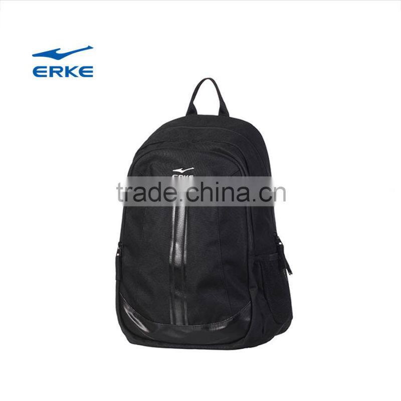 ERKE simple multifunctional school laptop backpack bag with side mesh pockets for wholesale