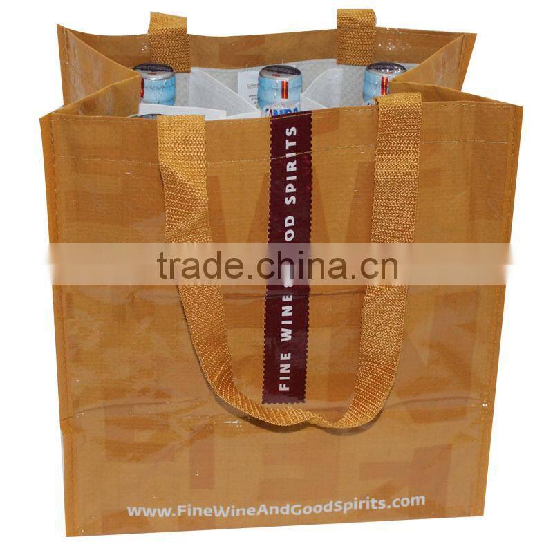 Two Bottle Screen Logo Non Woven Bag For Wine