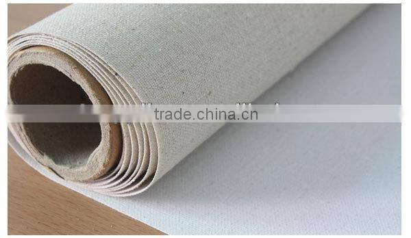 Transon 4438 triple acid-free primed smooth texture 322gsm linen blend canvas roll, 62.9'' wide, practice quality