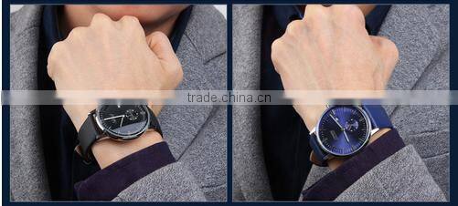 fashion man quartz leather japan movt quartz 3 atm water resistant watch