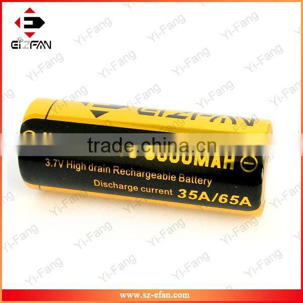 recharge battery wholesale EFAN 26650 3500mah 35A/65A high amp Limn battery